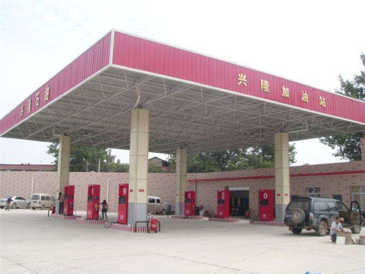 苏州加油站钢结构网架案例9